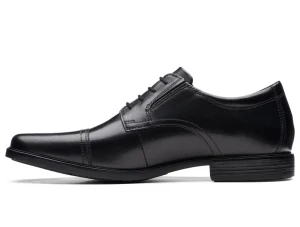Clarks Howard Cap - Black Leather