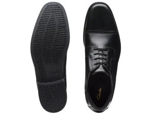 Clarks Howard Cap - Black Leather