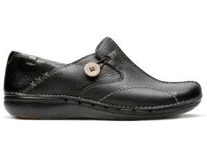 Clarks Un Loop - Black Leather