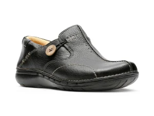 Clarks Un Loop - Black Leather
