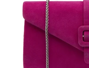 Lotus Aletta ULG085 – Bright Pink Suede Clutch Bag